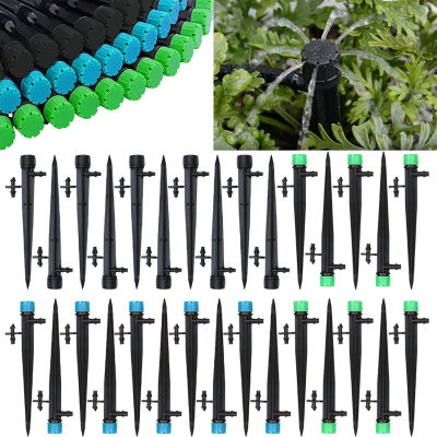 Tubo de goteo con emisores de agua ajustables de 360 grados, rociador de riego para jardín, macizos de flores y plantas.