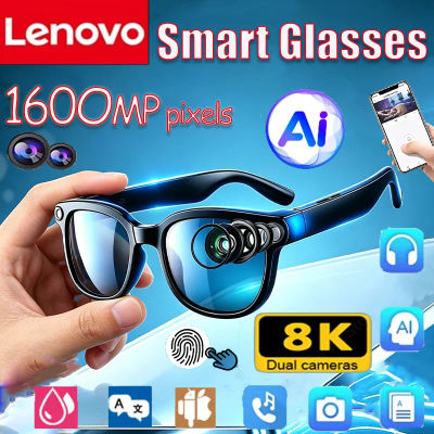 Gafas de sol inteligentes Lenovo con cámara AI 8K, multifuncionales, con traducción, llamadas Bluetooth, reproductor de música, asistente de voz, para mujeres y hombres