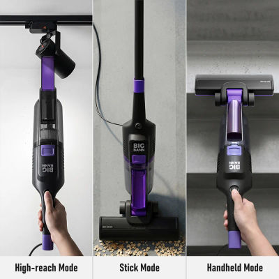 Aspiradora de Mano Multiusos, Potente Succión de 18kPa, 400W, Ultra Ligera de 1.2kg, Aspiradora con Cable de 5M de Largo, Autoportante, Filtro HEPA Lavable para Pisos Duros, Alfombras, Escaleras,
