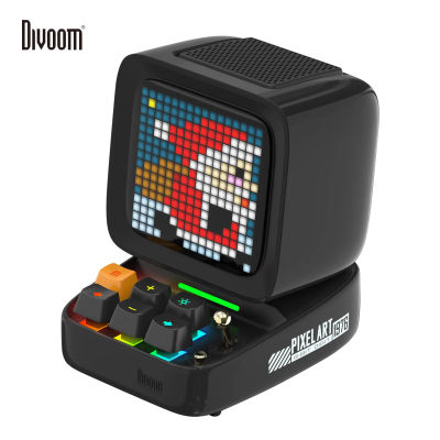 Ditoo Altavoz Bluetooth Retro Pixel Art Juego Portátil con Pantalla Frontal Controlada por Aplicación LED 16X16 (Rosa) Tablero de Pantalla LED DIY