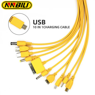 NNBILI Cable USB Universal 10 en 1 Cable de carga múltiple Compatible con múltiples teléfonos móviles Bluetooth auriculares altavoz reproductor MP3