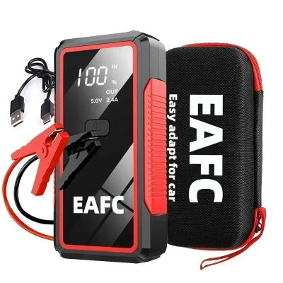 EAFC 12V arrancador de batería de coche banco de energía cargador de refuerzo de batería de coche portátil dispositivo de inicio iluminación de arranque de emergencia automática
