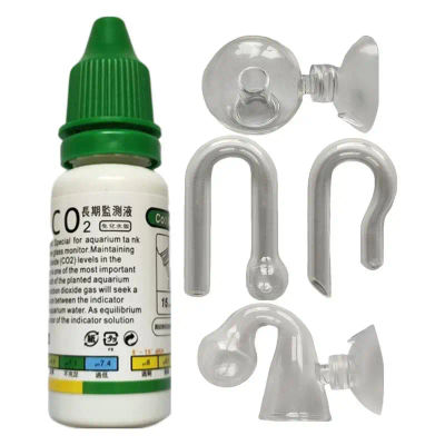 Solución indicadora de CO2 para acuario, Monitor a largo plazo para pecera de 15ml, prueba de CO2, líquido de PH para plantas acuáticas (usado con comprobador de caída)