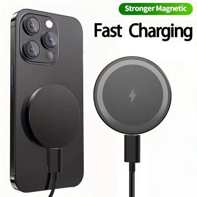 Mini Cargador Inalámbrico Magnético para Magsafe iPhone 17 16 15 14 13 Pro Max Samsung, Base de Carga Rápida con LED y Soporte Magnético para Teléfono