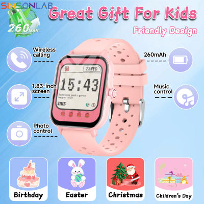 Nuevo Reloj Inteligente 2026 con Pantalla de 1.83'', Llamadas Bluetooth, Asistente de Voz, Control de Música, Monitor de Actividad para Teléfonos Android/iOS, Regalo para Niños