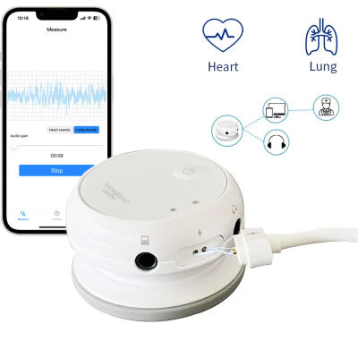 Estetoscopio electrónico inalámbrico Bluetooth, estetoscopio Digital recargable, compatible con sonidos de corazón y pulmones, intercambio de datos