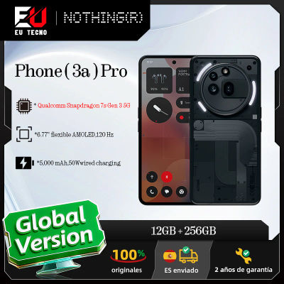 Versión Global Nothing Phone (3a) Pro Qualcomm Snapdragon 7s Gen 3 5G Pantalla AMOLED de 6.77” 120Hz Cámara Dual de 50 MP
