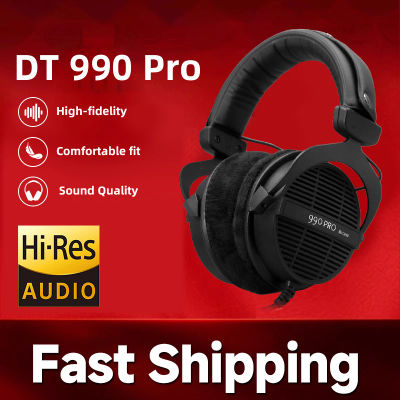Auriculares con monitor de estudio abierto DT 990 PRO con audio de alta resolución para mezclar y dominar
