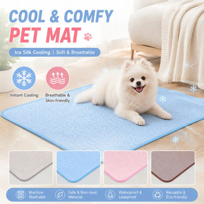 Alfombra refrescante para perros, cama fría para mascotas de verano, extra grande para perros pequeños y grandes, manta duradera para gatos, sofá, almohadilla de hielo para gatos, accesorios para