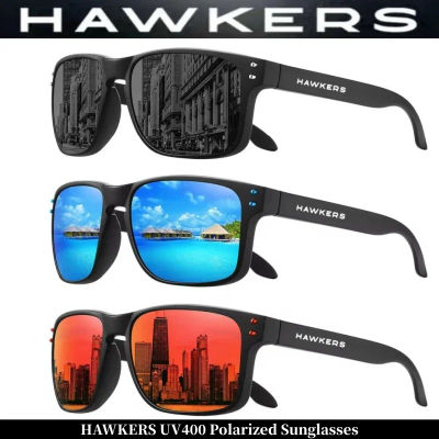 HAWKERS Gafas de sol cuadradas polarizadas a la moda para hombres y mujeres, gafas de sol con acabado de alta calidad, gafas de protección UV