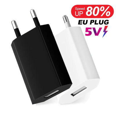 Mini cargador de pared Universal para teléfono, 5V, 1A, enchufe europeo, USB, para iPhone, Samsung, Xiaomi, Redmi, Google, Huawei, adaptador de corriente, 1-10 Uds.