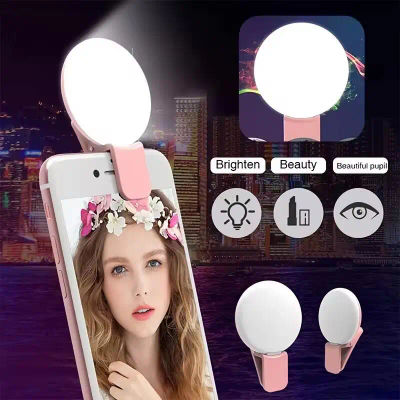 Luz LED portátil para teléfono móvil, Mini luz de relleno para Selfie, lámpara ajustable para maquillaje, accesorios universales para teléfono inteligente