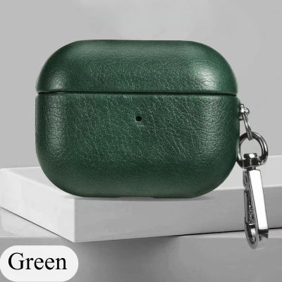 Estuche de Cuero de Lujo para Auriculares Airpods 1 2 3 4 Pro2 Pro3, Funda Bluetooth para Negocios, Resistente a Golpes, para PC