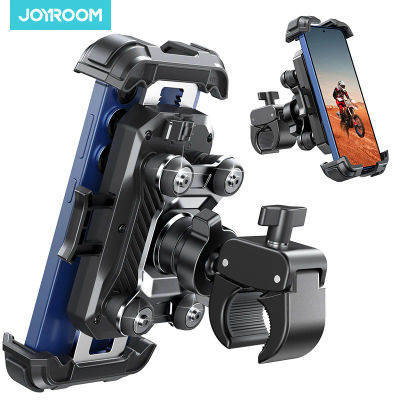 Joyroom Soporte para teléfono de motocicleta Soporte para teléfono antivibración para manillar de motocicleta Soporte para teléfono de bicicleta para iPhone para teléfono de 4,7 a 7 pulgadas