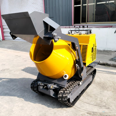 Minidumper de Hormigón de 750 kg, Camión Volquete Hidráulico, Mezclador Cargador, Dumper de Orugas de Alta Eficiencia, Color Personalizable