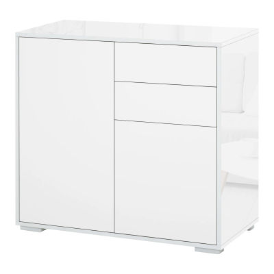 Mueble de almacenamiento tipo buffet HOMCOM, práctico armario de almacenamiento con 2 cajones y 2 armarios con puertas, estantes ajustables, para s