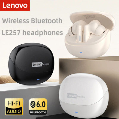  Auriculares Inalámbricos Lenovo LE257 TWS Bluetooth 6.0, Sonido HiFi, Cancelación de Ruido ENC, Auriculares para Juegos y Deportes con Micrófono