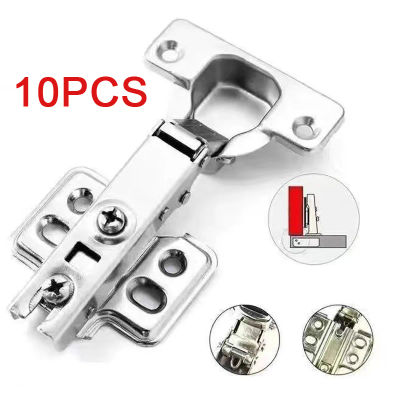 1/10 Piezas de Bisagras de Acero Inoxidable, Bisagra Hidráulica para Puerta de Armario, Amortiguador, Cierre Suave y Silencioso para Todos los Muebles de Cocina