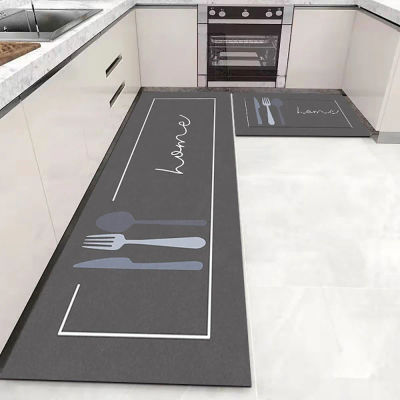 Alfombra de suelo de cocina, dormitorio, sala de estar, mesita de noche larga, alfombra suave lavable para pasillo, felpudo antideslizante para entrada de baño