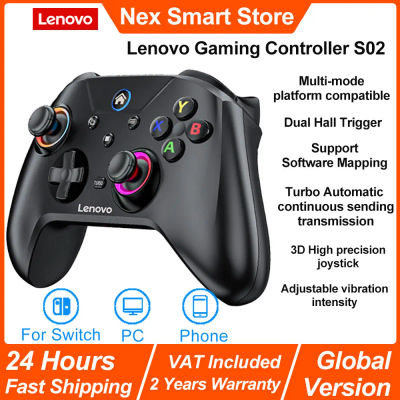 Controlador de juegos inalámbrico Bluetooth Lenovo S02, gamepad inalámbrico con gatillos Dual Hall, para Switch, PC, Android, IOS, TV