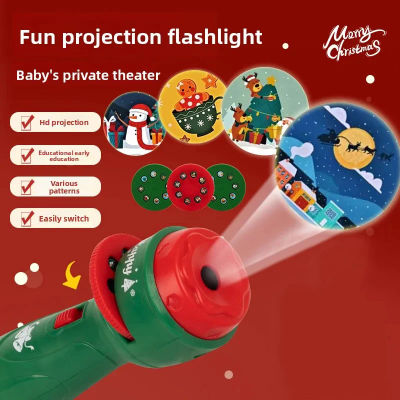 Linterna de proyección de dibujos animados de Navidad, linterna creativa para niños, proyector de juguete, juguetes para bebés, libro de cuentos para dormir, Toy3-10 tarjetas