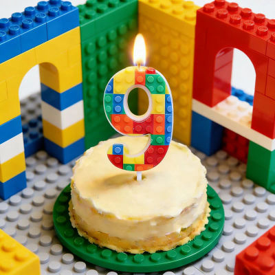 Bloques de Construcción Legoing Amine, Vela con Número del 0 al 9, Decoración para Pastel, Fiesta de Cumpleaños para Niños, Artículos para Baby Shower, Regalos