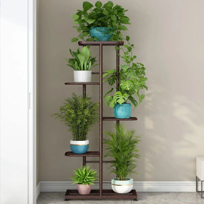 Soporte de metal para plantas, estante de flores de varias capas, organizador de macetas, decoración para el hogar y el jardín, estante de exhibición para patio, jardín, balcón, soporte para plantas,