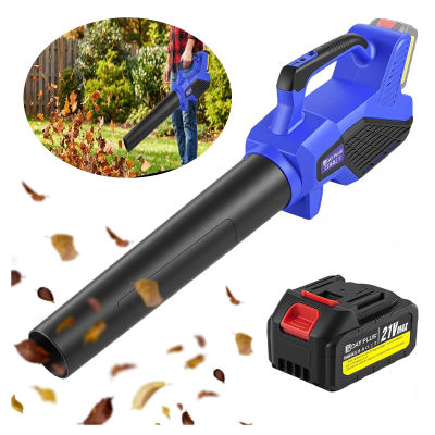 Sopladora de Hojas Inalámbrica 3000W, Aspirador de Hojas con Batería 2000mAh y Cargador, 6 Velocidades Ligera para Jardín Canalones Garaje + Multifunción