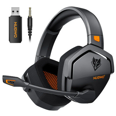 NUBWO G06 Auriculares inalámbricos duales para juegos 2,4 GHz Bluetooth 5.3 Auriculares para jugadores con micrófono para PS5, PS4, PC, Móvil, Switch