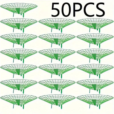 20/50 Unidades de Soporte Resistente para Plantas de Fresa y Sandía - Marco de Jardín con Diseño de 3 Niveles Robusto, Sistema de Drenaje de Rejilla Abierta