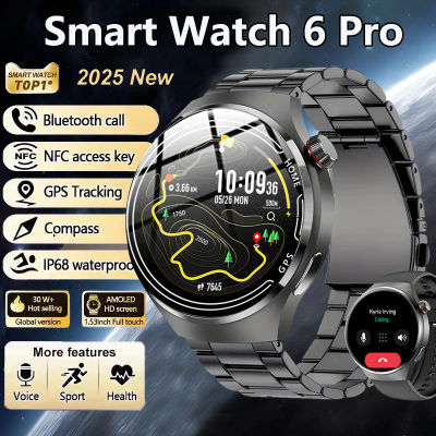 2025 nuevo reloj inteligente 6 Pro AMOLED 1,46 pulgadas NFC monitoreo de ritmo cardíaco IP68 Bluetooth llamada Smartwatch adecuado para Android IOS