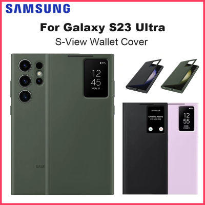 Funda tipo billetera Original Samsung Galaxy S23 Ultra 5G con vista inteligente para teléfono Samsung, funda con tapa para teléfono inteligente