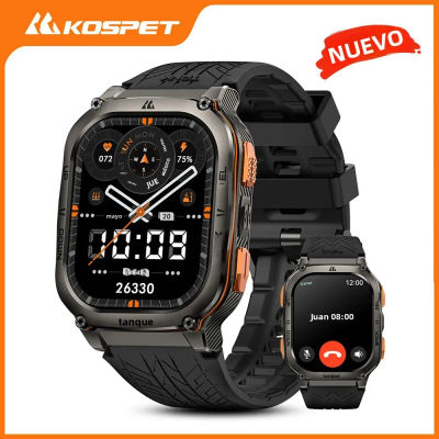 KOSPET TANK M3 Ultra GPS reloj inteligente para hombres de acero inoxidable 5ATM impermeable Bluetooth llamada 24/7 Monitor de salud para Android iOS