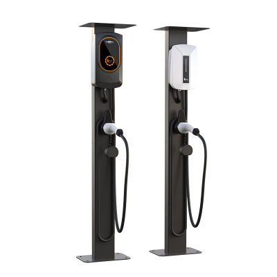 Feyree Estación de carga para vehículos eléctricos Poste de pila Poste vertical montado en la pared para cargador Wallbox Type1 Type2