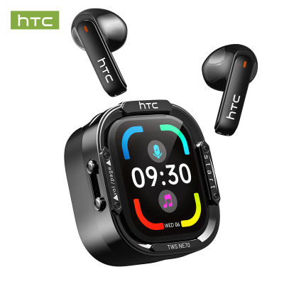 Auriculares Inalámbricos HTC NE70 con Bluetooth, Control Táctil, Micrófonos Dobles Integrados, Pantalla Full HD, Traductor IA