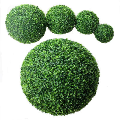 Planta Artificial, bola topiaria verde, plantas falsas, bolas de hierba decorativas para el hogar, Patio, jardín, balcón, accesorios de decoración de boda