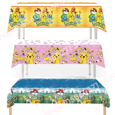 Mantel de Pokémon para Decoración de Fiesta de Cumpleaños, Mantel de Pikachu, Cubierta de Mesa, Regalo de Juguete para Bebés, Artículos para Fiestas Infantiles