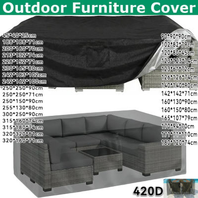 Fundas Rectangulares para Muebles de Patio, Cubierta Resistente para Mesa y Sillas, Antidecoloración, Impermeable para Exteriores, 420D, Tamaño 222