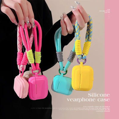 Funda para Apple AirPods 1, 2, 3, 4 Pro, funda bonita de tercera generación con correa, Fundas para auriculares, funda suave para AirPods Pro 2, funda de silicona