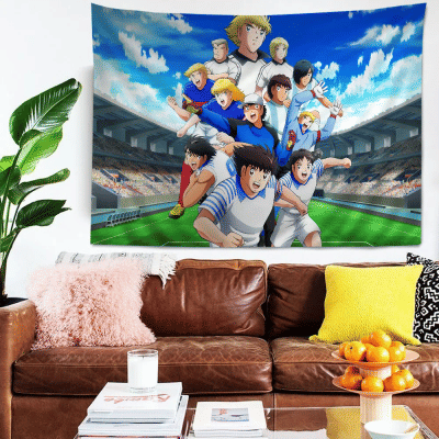 Fondo con tema de capitán Tsubasa de dibujos animados, tela para fiesta de feliz cumpleaños, suministros para Baby Shower, decoración, pancarta, accesorios de tiro