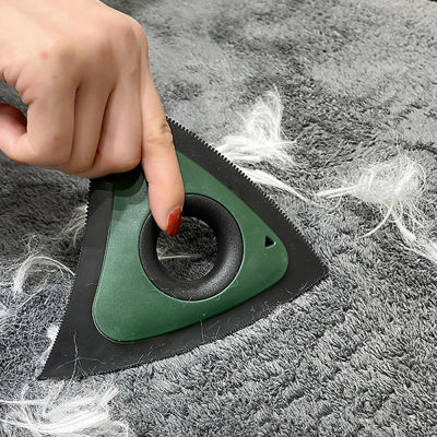 Depiladora para mascotas, cepillo removedor de pelo para cama de gato y perro, adhesivo triangular para alfombras y sofás para el hogar