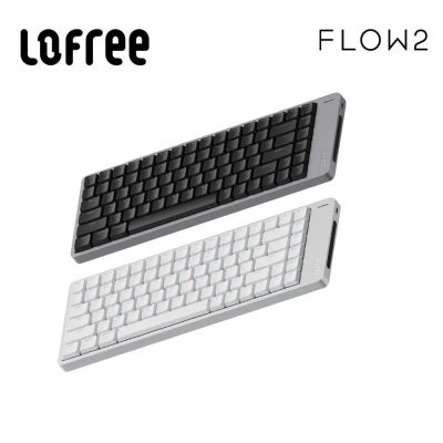 Lofree FLOW2 Teclado mecánico Oficina de Negocios Inalámbrico Bluetooth Con Cable Sonido Silencioso y Suave Compatible Mudo Aluminio Lump