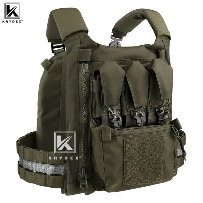 Chaleco Táctico KRYDEX FCPC V5 Portaplacas con Cinturón Tegris, Solapa Frontal KTAR, Bolsa Triple para Cargadores y Mochila Banger Bag