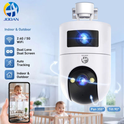 Jooan-cámara de vigilancia WiFi con doble lente, 4K, 8MP, HD, IP para exteriores, seguimiento IA, protección de seguridad, Monitor inteligente inalámbrico para bebé