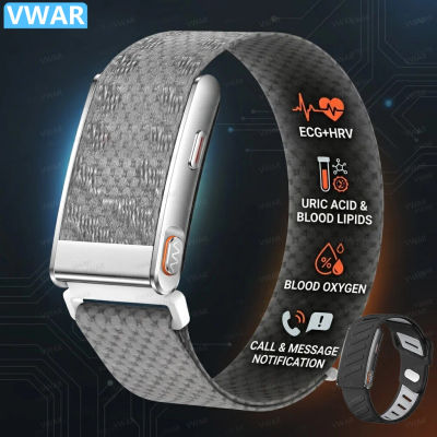 Pulsera Inteligente VWAR MG ECG+PPG de Grado Enfermeresco, Monitor de Frecuencia Cardíaca, Grasa Corporal, IMC, Temperatura Corporal, Reloj Deportivo para Hombres y Mujeres