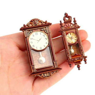 Reloj de pared en miniatura para casa de muñecas, accesorios de decoración del hogar, juguete de muebles de juego de simulación, 1:12, 1 unidad