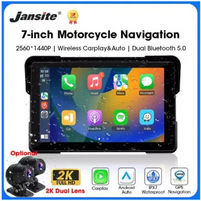 5/7 pulgadas arPlay Android Auto Airplay pantalla portátil Monitor Moto IPX7