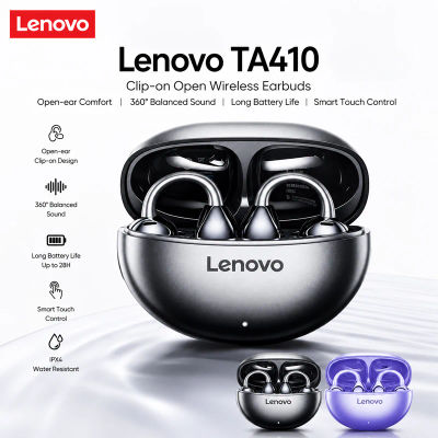 Audífonos Inalámbricos Originales Lenovo TA410 TWS con Efectos de Sonido Panorámicos, Clip para la Oreja, Conducción Ósea, con Micrófono, Bluetooth 5.4