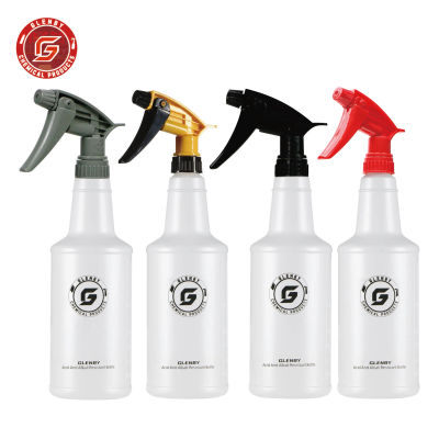 Botella pulverizadora para limpieza de automóviles; Botella pulverizadora para riego de plantas; Botella pulverizadora para limpieza del hogar.