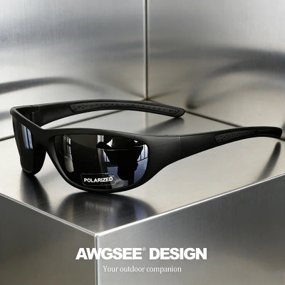 Gafas de sol deportivas polarizadas para hombres y mujeres, lentes TAC para correr, pescar, antideslumbrantes, de silicona suave, antideslizantes, para exteriores, UV